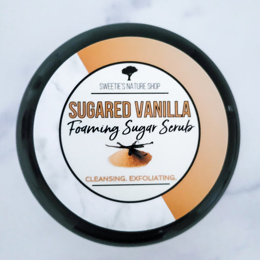 Sugared Vanilla Foaming Sugar Scrub - Sweetie's Nature Shop