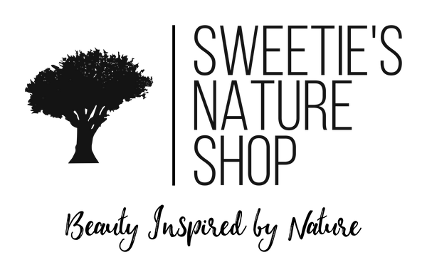 Tree and words for Sweeties Nature Shop